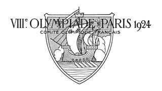 The first Olympics logo for Paris 2024 showing a black-and-white illustration of a sailing boat