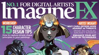 ImagineFX's cover showing Hades II artwork