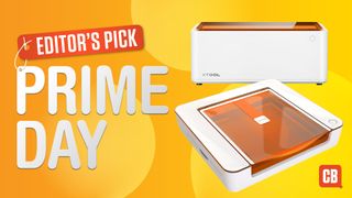 Best Prime Day laser cutter deals; white and orange laser cutters
